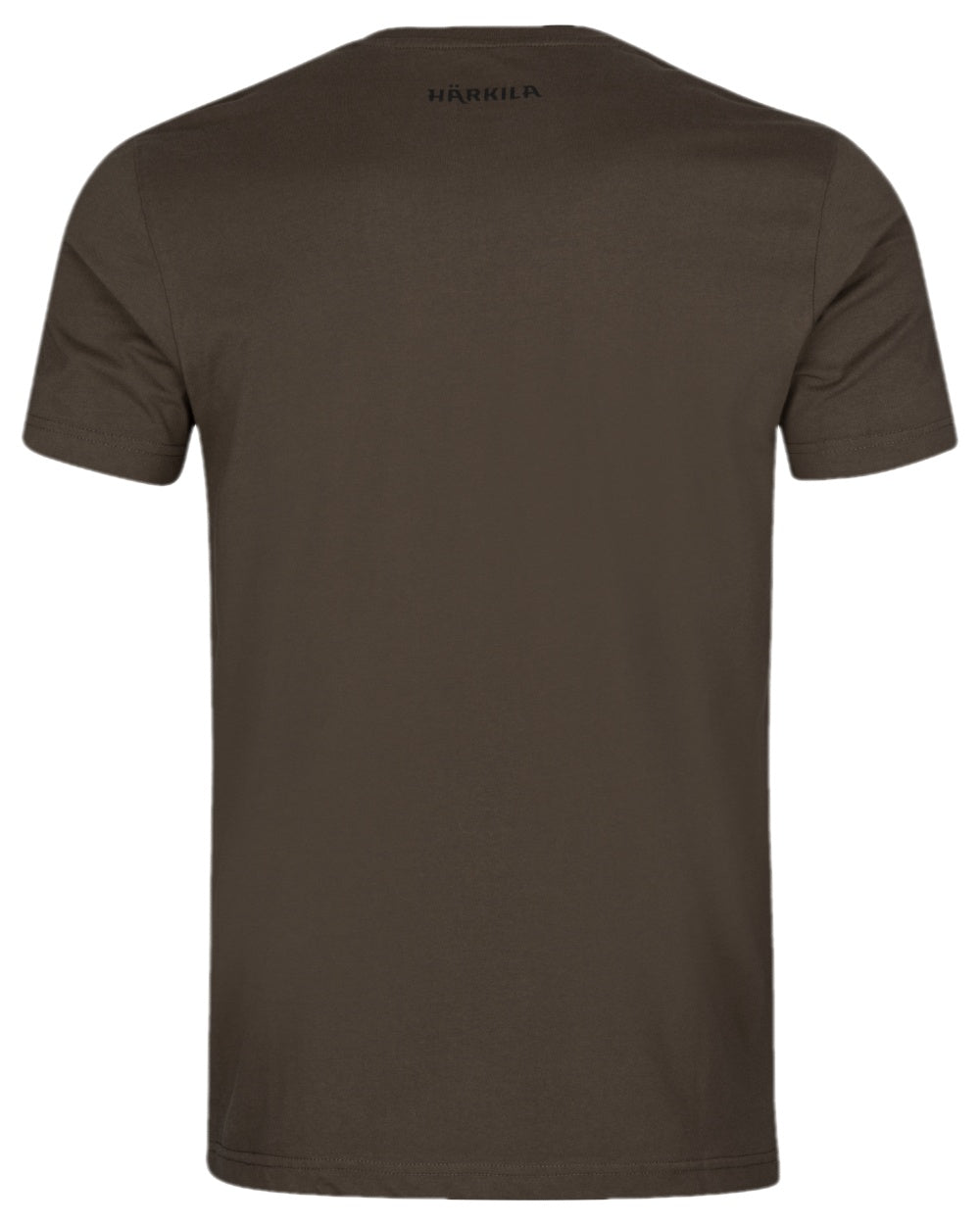 Shadow Brown Coloured Harkila Gorm Short Sleeved T-Shirt on white background 