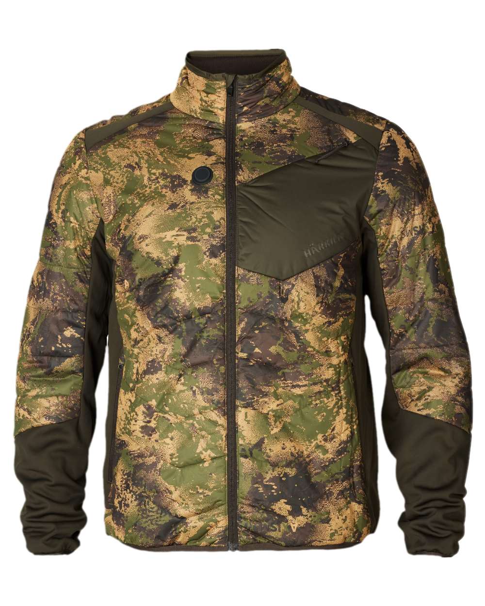 AXIS Forest Coloured Harkila Heat Camo Jacket on white background 