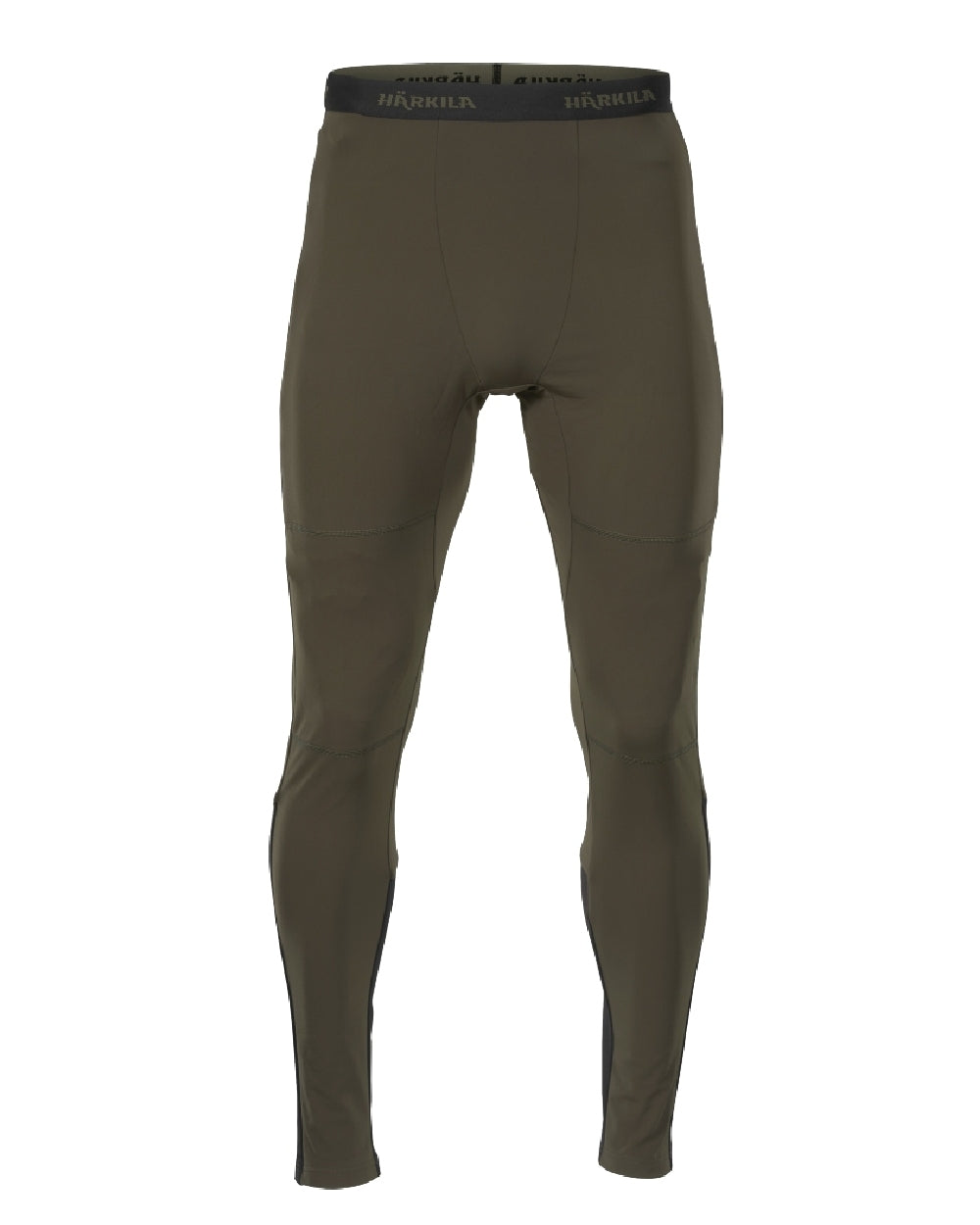 Willow Green Black Harkila Heat Long Johns on white background 