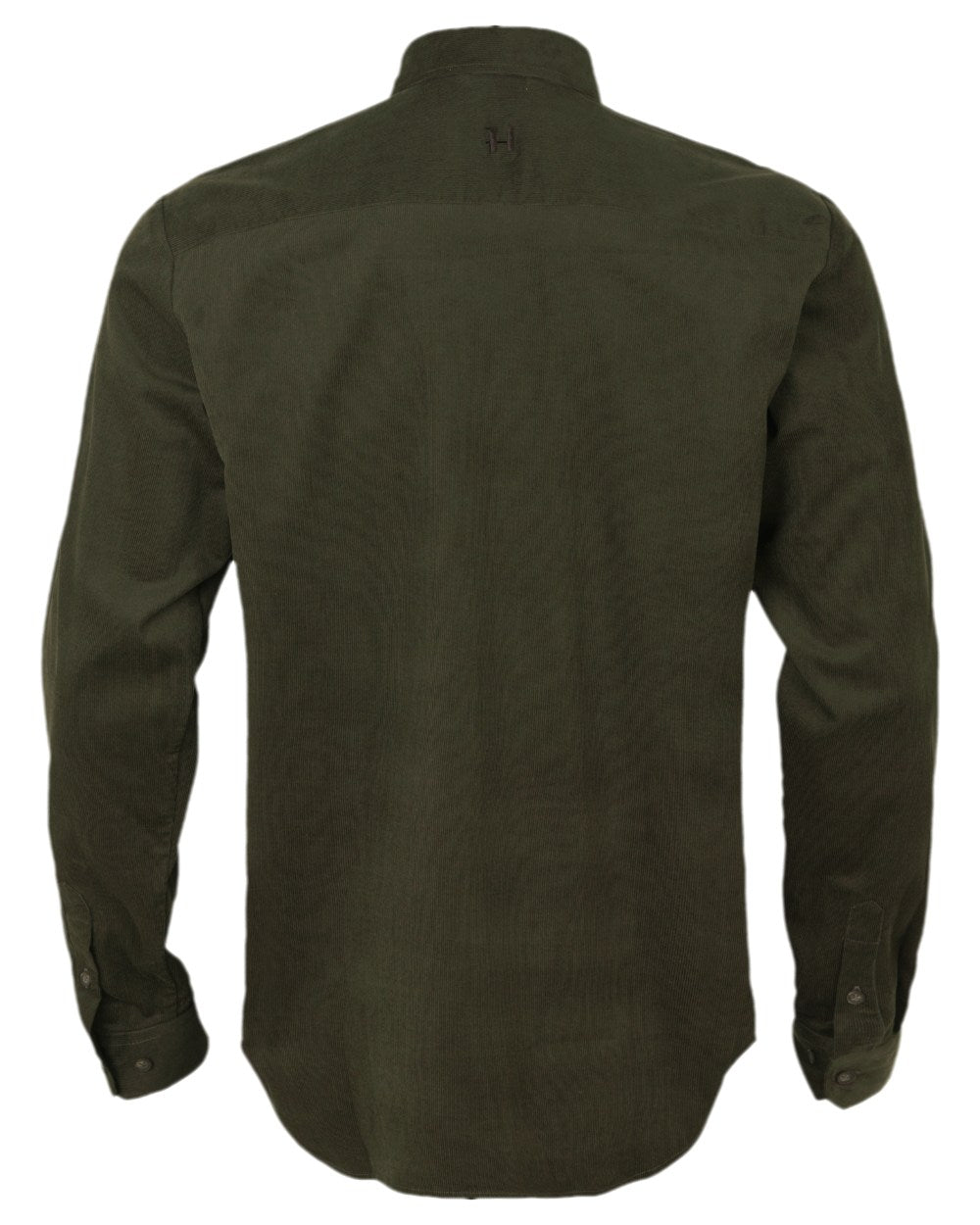 Willow Green Coloured Harkila Kaldfjord Corduroy Shirt on white background 
