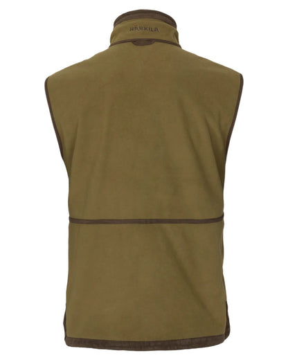 Dark Olive Sea Blue Coloured Harkila Kamko Estate WSP Reversible Waistcoat on white background 