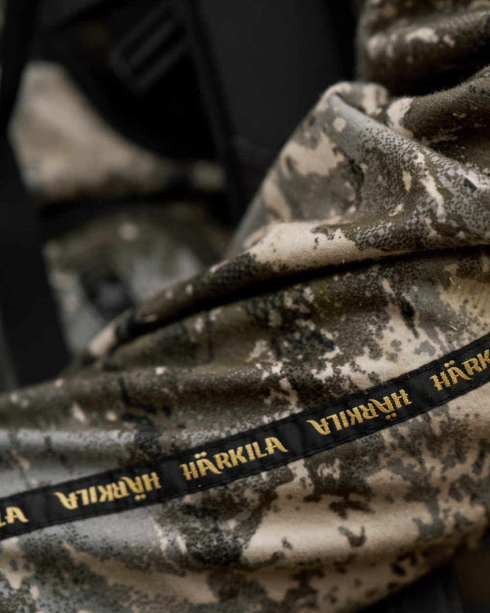 Axis MSP Mountain Shadow Brown Coloured Harkila Kamko Mountain WSP Reversible Fleece Jacket on forest background 