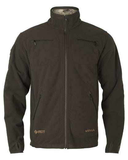 Axis MSP Mountain Shadow Brown Coloured Harkila Kamko Mountain WSP Reversible Fleece Jacket on white background 