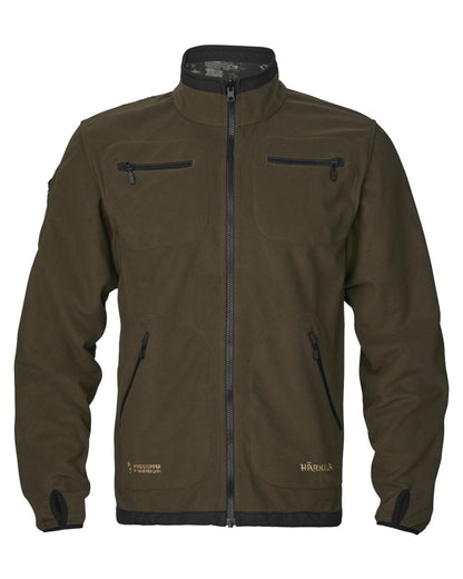 Axis MSP Black Willow Green Coloured Harkila Kamko NOCTYX WSP Reversible Fleece Jacket on white background 