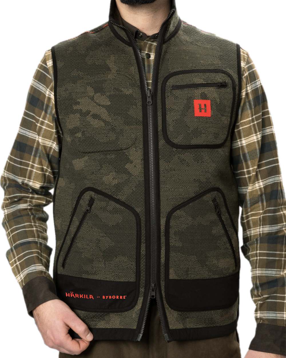 AXIS MSP Limited Edition Coloured Harkila Kamko Pro Edition Reversible Waistcoat on white background 