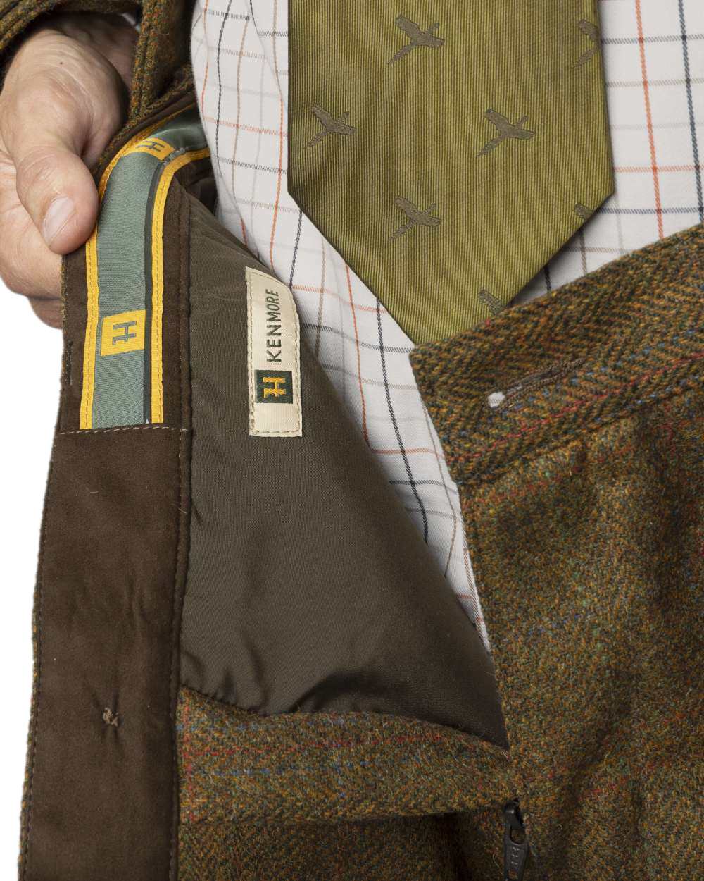 Terragon Brown Coloured Harkila Kenmore GTX Breeks on white background 