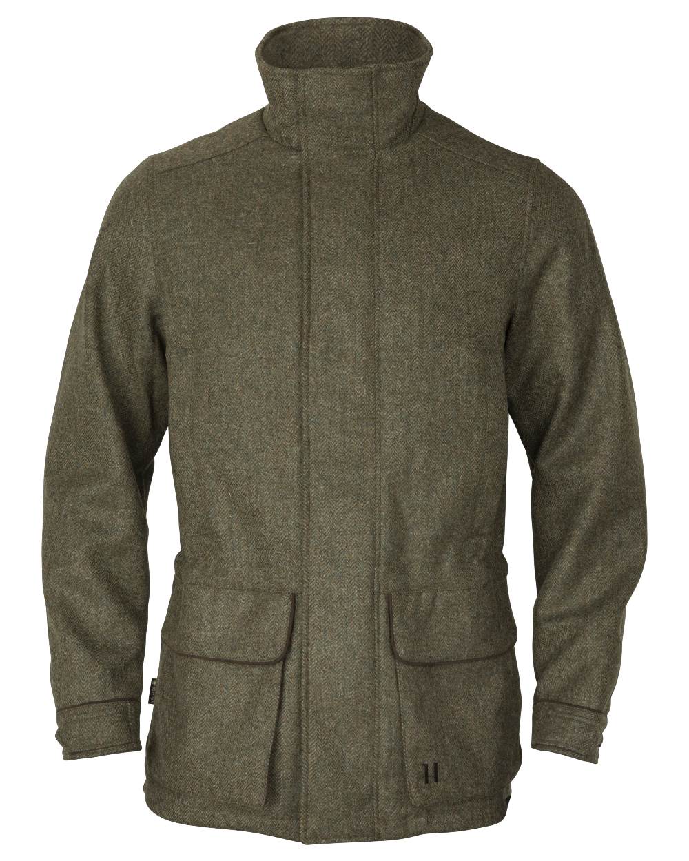 Forest Green Herringbone Coloured Harkila Kenmore GTX Jacket on white background 