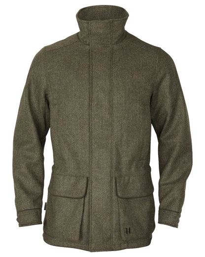 Forest Green Herringbone Coloured Harkila Kenmore GTX Jacket on white background 