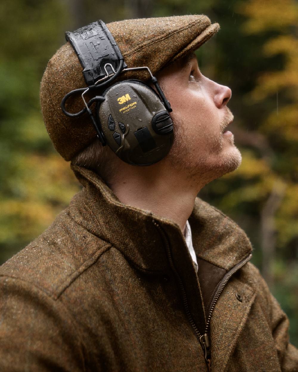Terragon Brown Coloured Harkila Kenmore GTX Jacket on outdoor background 