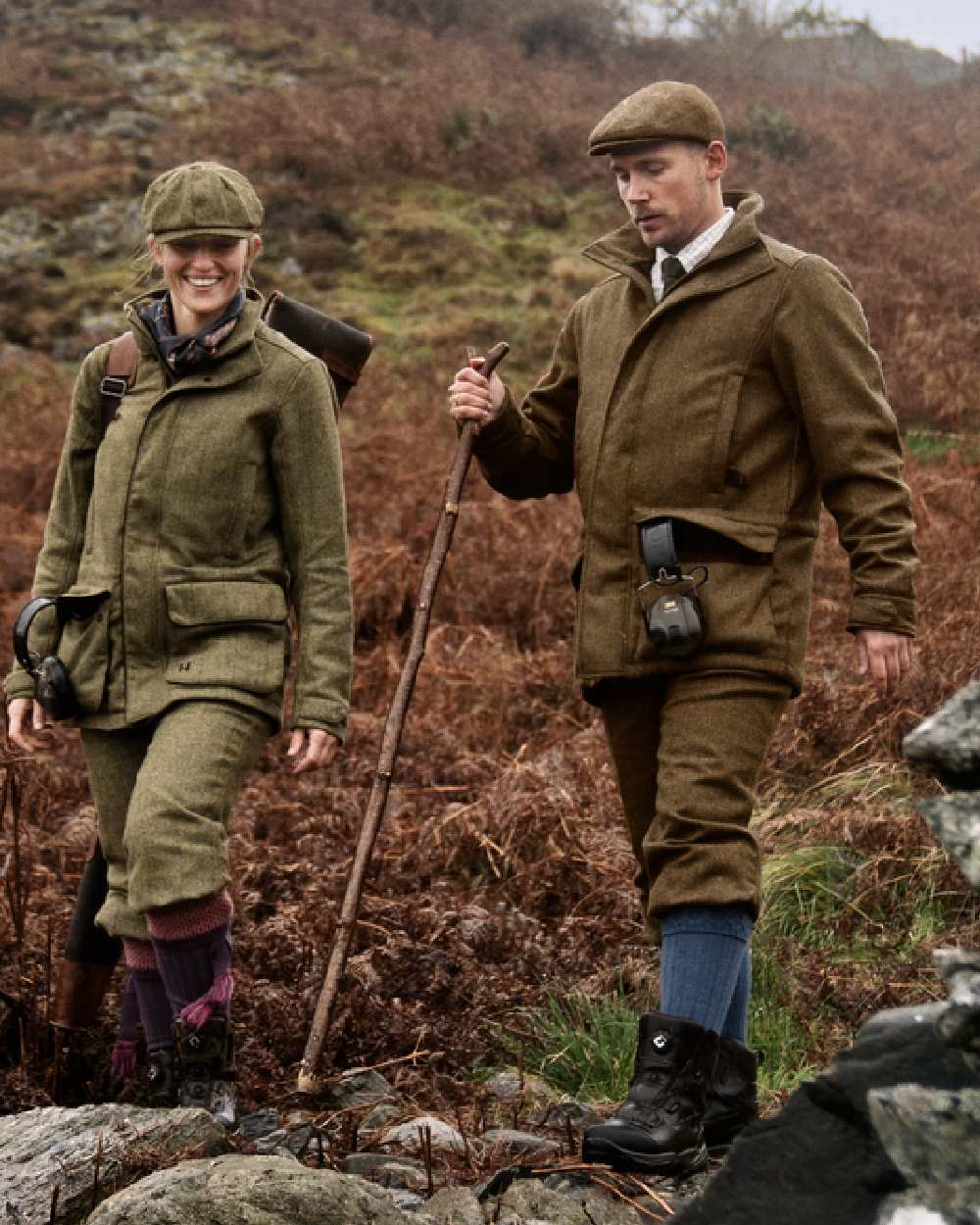 Terragon Brown Coloured Harkila Kenmore GTX Jacket on outdoor background 