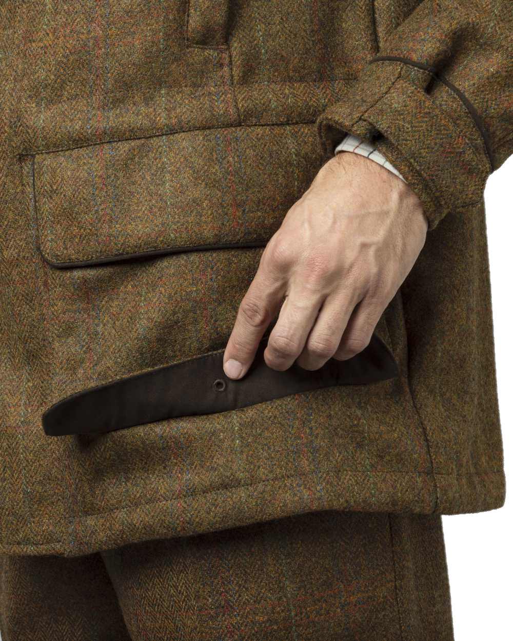 Terragon Brown Coloured Harkila Kenmore GTX Jacket on white background 