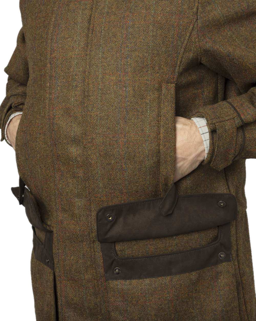 Terragon Brown Coloured Harkila Kenmore GTX Jacket on white background 