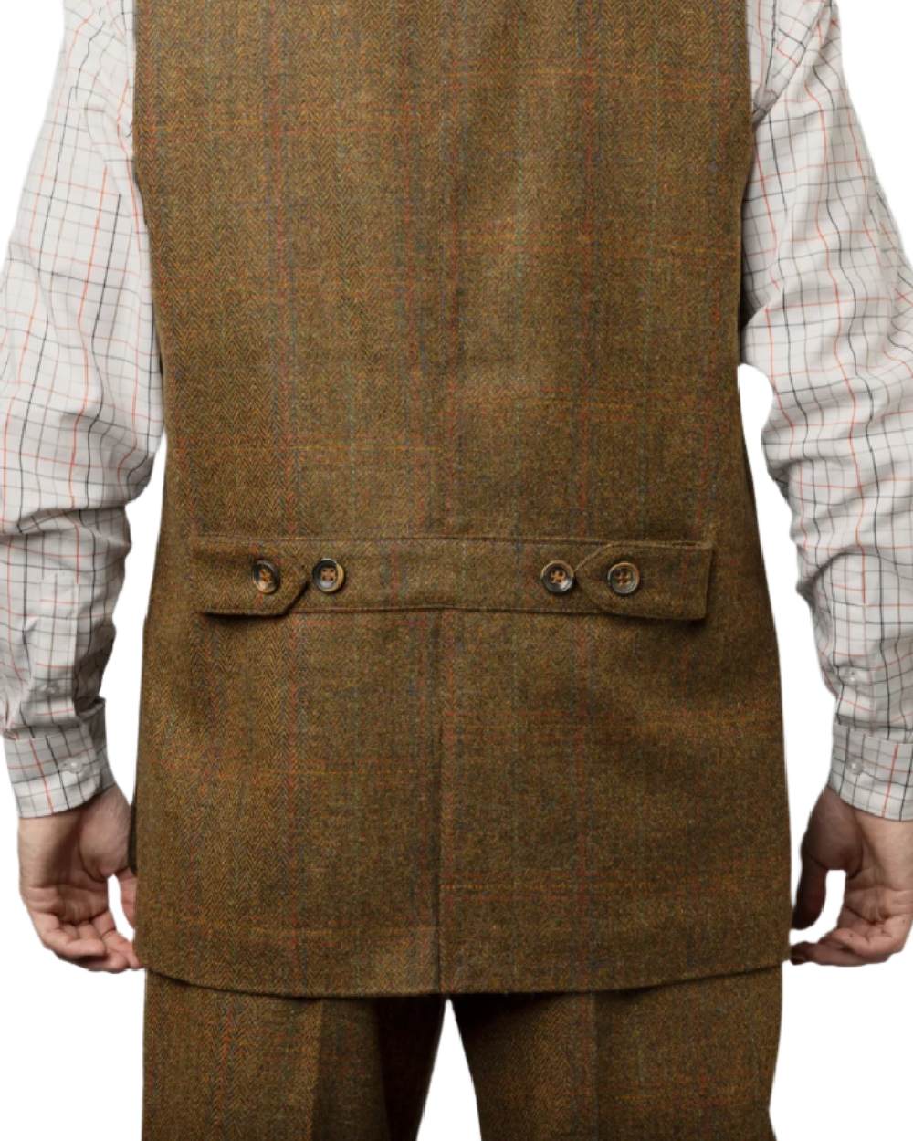 Terragon Brown Coloured Harkila Kenmore Shooting Waistcoat on white background 