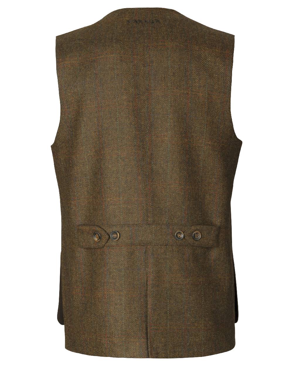 Terragon Brown coloured Harkila Kenmore Shooting Waistcoat on white background 