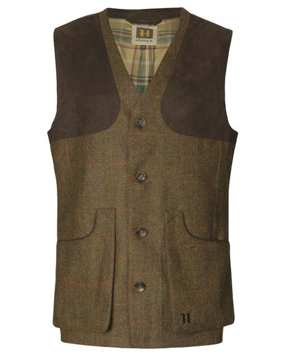 Terragon Brown coloured Harkila Kenmore Shooting Waistcoat on white background 