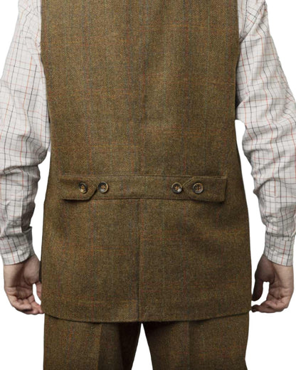 Terragon Brown coloured Harkila Kenmore Shooting Waistcoat on white background 