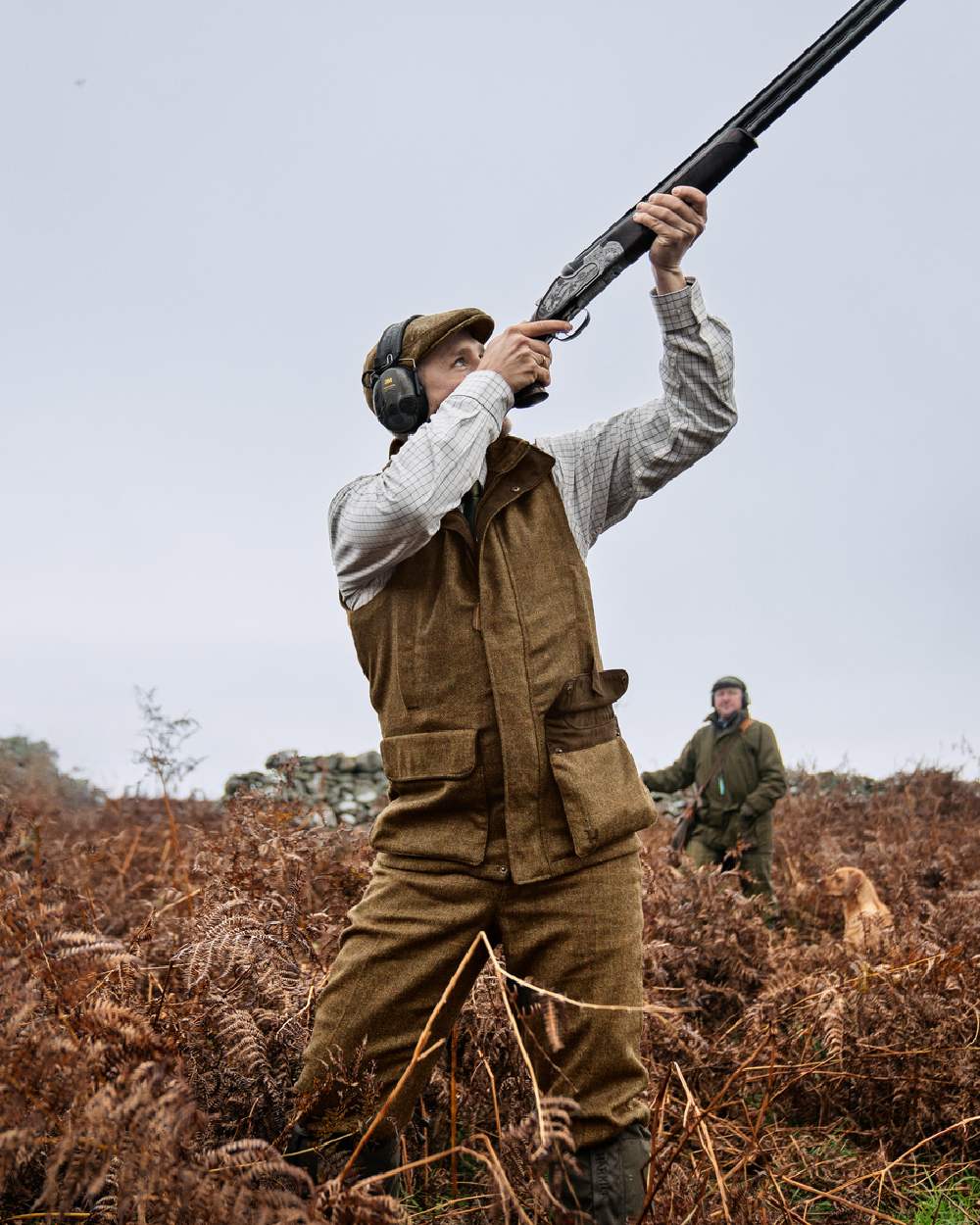 Terragon Brown Coloured Harkila Kenmore Waistcoat on outdoor background 