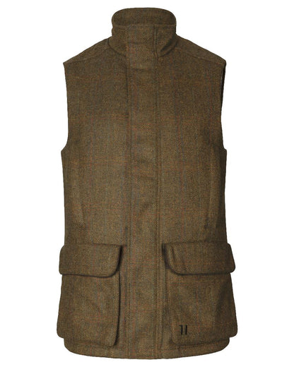 Terragon Brown coloured Harkila Kenmore Waistcoat on white background 