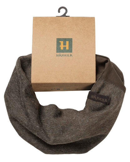 Dark Hunting Green coloured Harkila Kodiak CleverWool Neck Gaiter on white background 