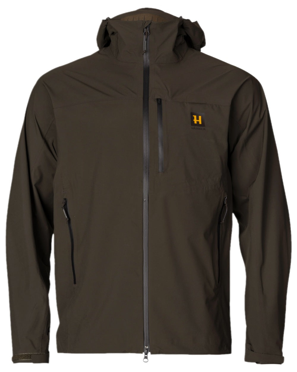 Willow Green Coloured Harkila Logmar HWS Packable Jacket on white background 