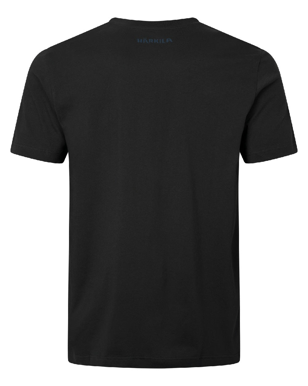 Anthractite/Sea Blue coloured Harkila Logo Band Short Sleeve T-Shirt on white background 