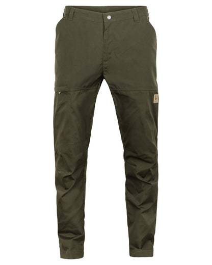 Willow Green coloured Harkila Mens Fjell Ace Trousers on white background 