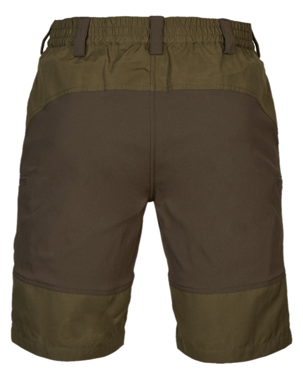 Dark Olive Willow Green Coloured Harkila Mens Fjell Shorts on white background 