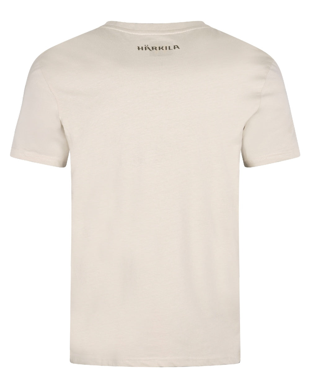 Pure Cashmere coloured Harkila Mens Heim Short Sleeve T-Shirt on white background 