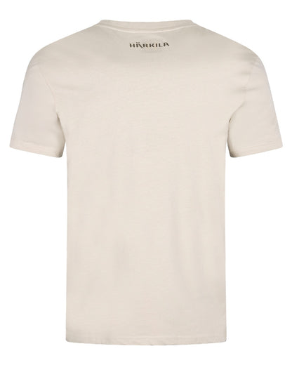 Pure Cashmere coloured Harkila Mens Heim Short Sleeve T-Shirt on white background 