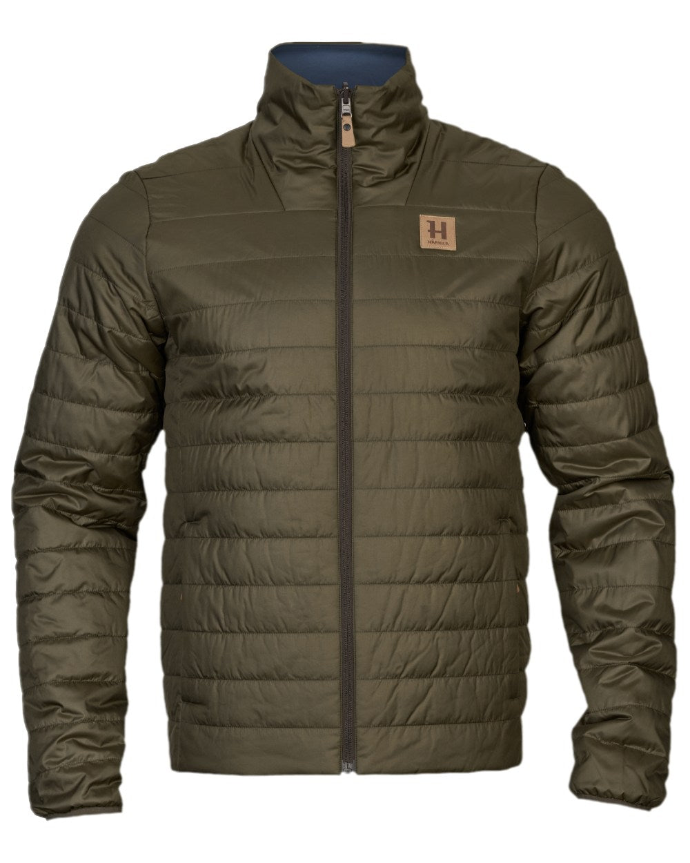Willow Green Sea Blue Coloured Harkila Mens Kalix HSP Jacket on white background 