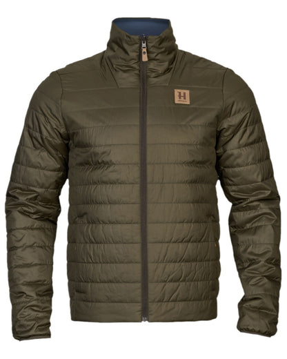 Willow Green Sea Blue Coloured Harkila Mens Kalix HSP Jacket on white background 