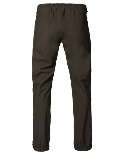 Willow Green coloured Harkila Mens Logmar HWS Packable Trousers on white background 