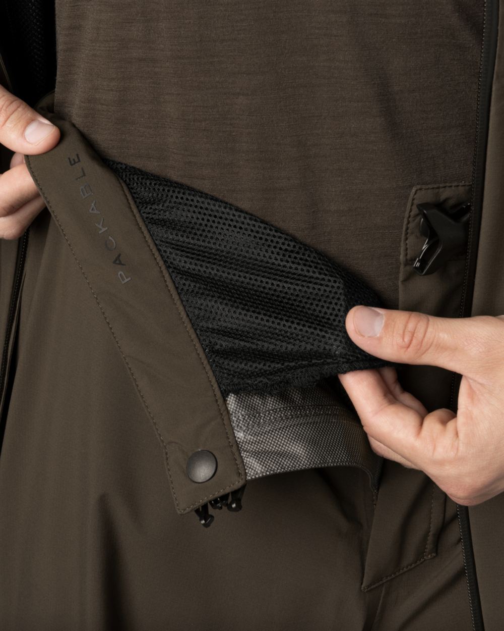 Willow Green coloured Harkila Mens Logmar HWS Packable Trousers on white background 