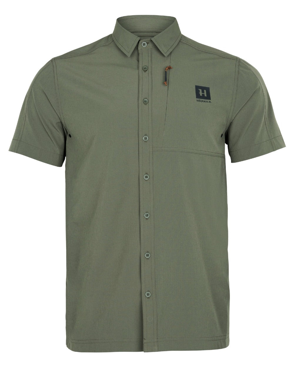 Grape Leaf coloured Harkila Mens Trek Short Sleeve Shirt on white background 