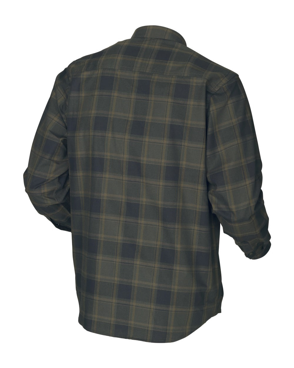 Willow Green Check colour Harkila Metso Active Shirt on white background 