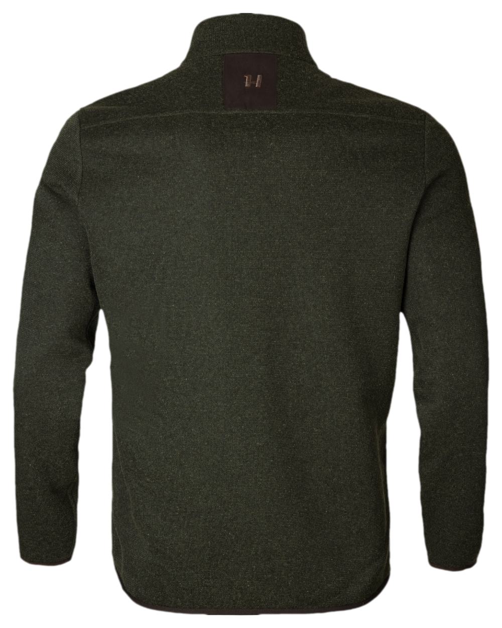 Willow Green Coloured Harkila Metso Full Zip Fleece Jacket on white background 