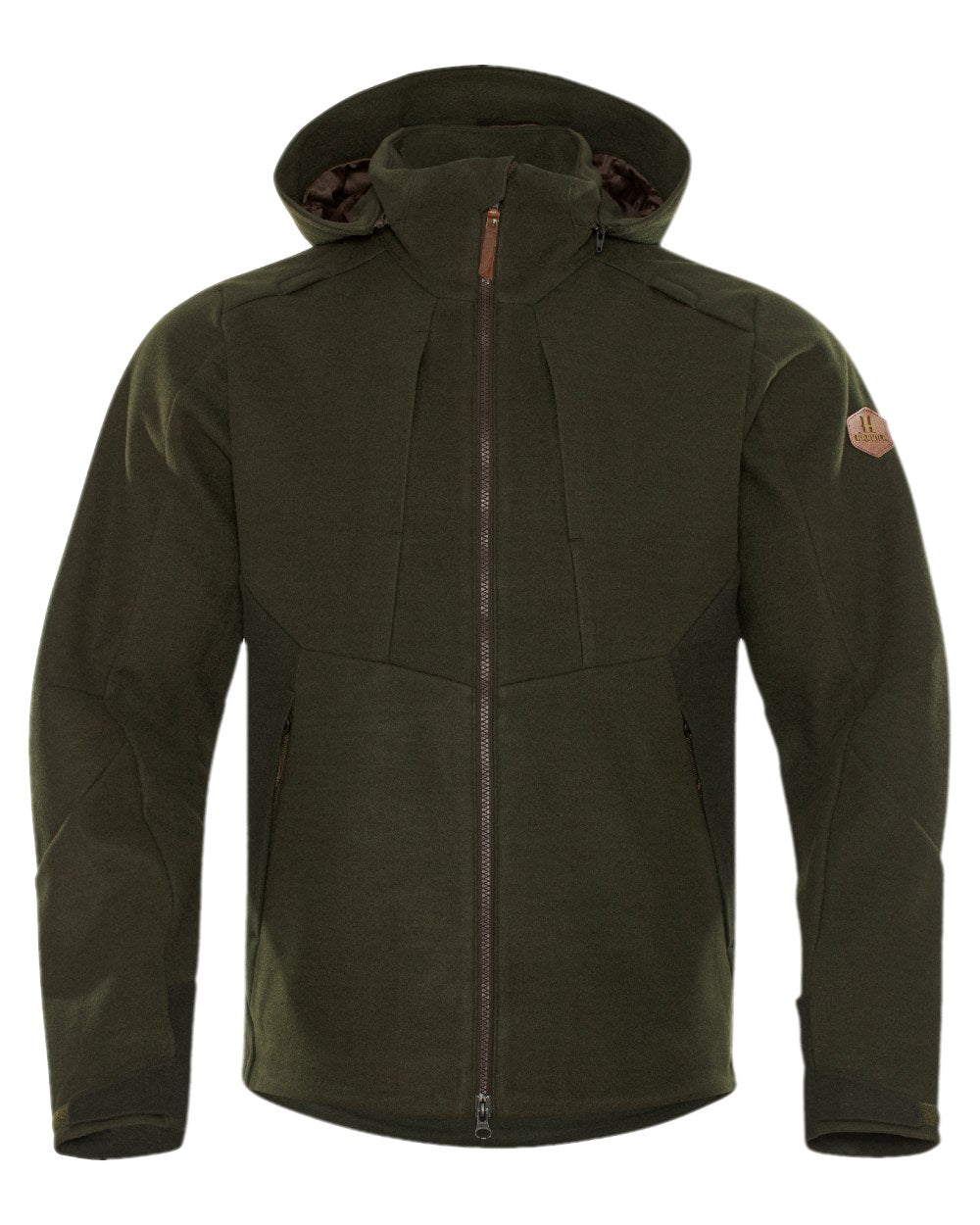 Willow Green Coloured Harkila Metso Hybrid Jacket on white background 