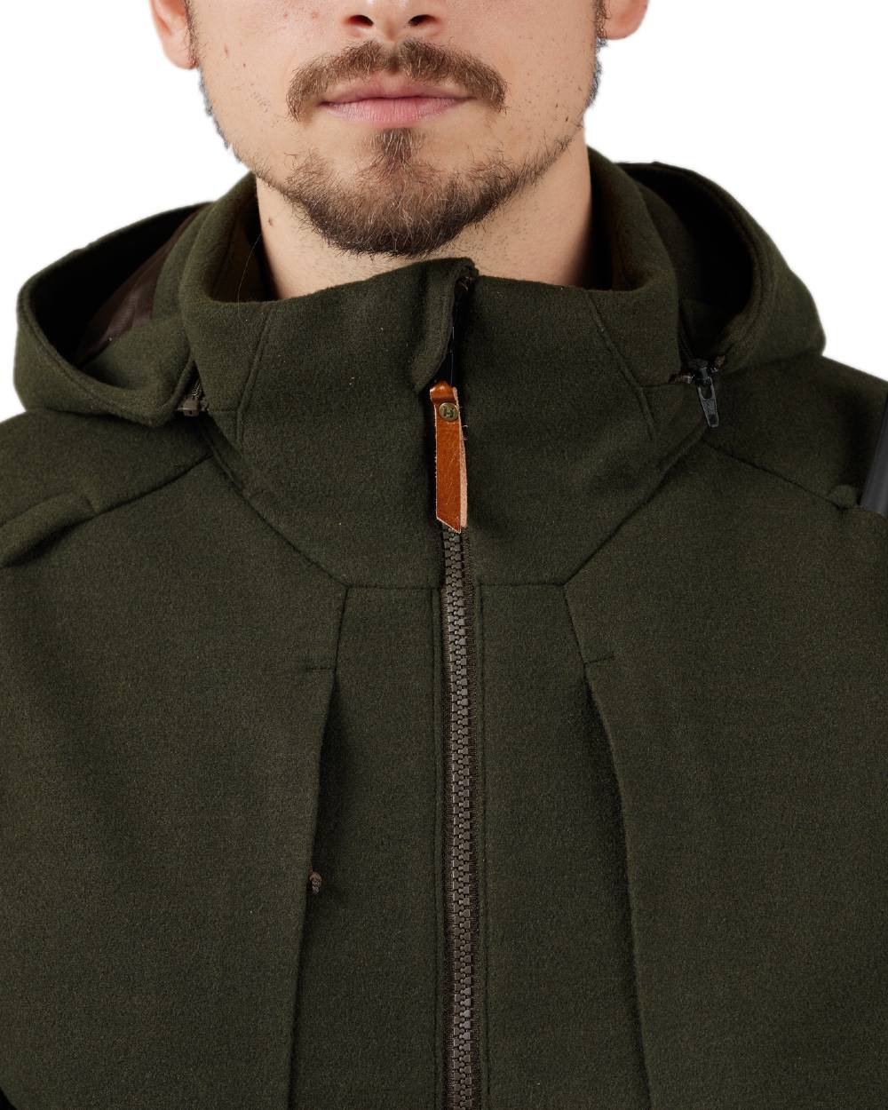 Willow Green Coloured Harkila Metso Hybrid Jacket on white background 