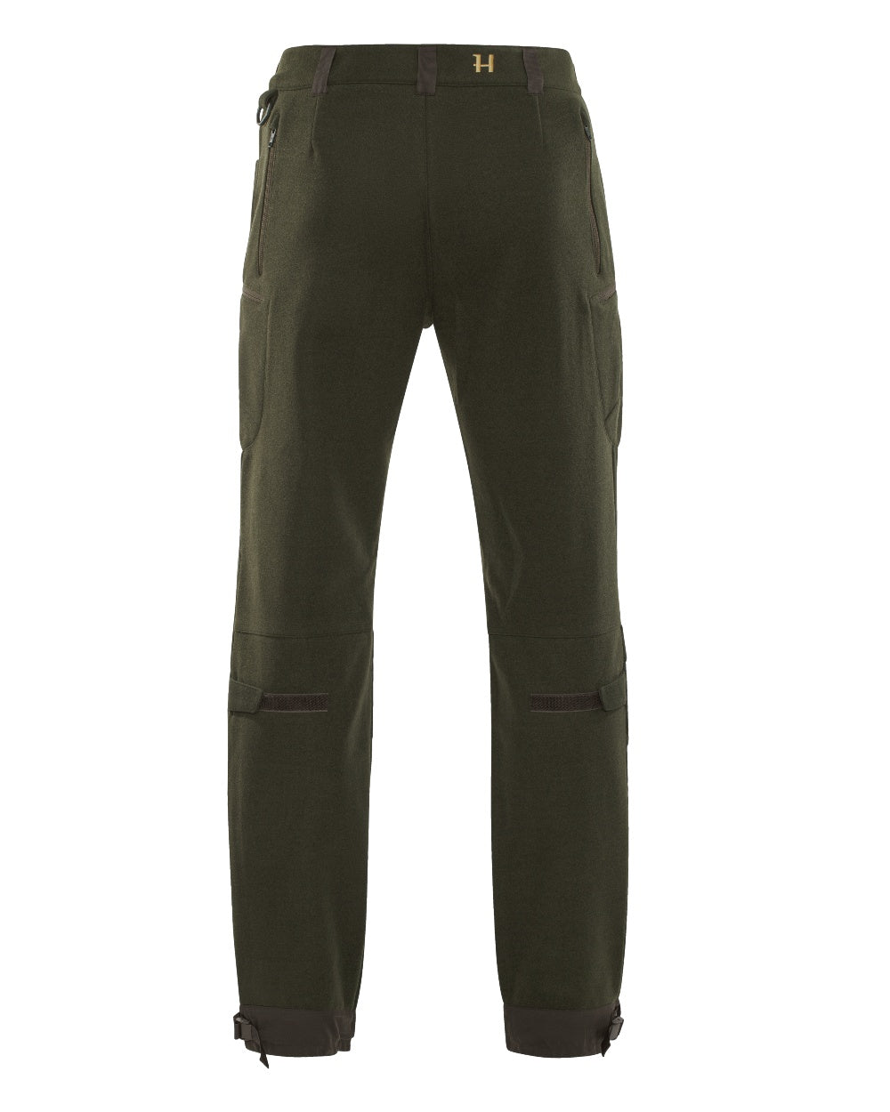 Willow Green Harkila Metso Hybrid Trousers on white background 