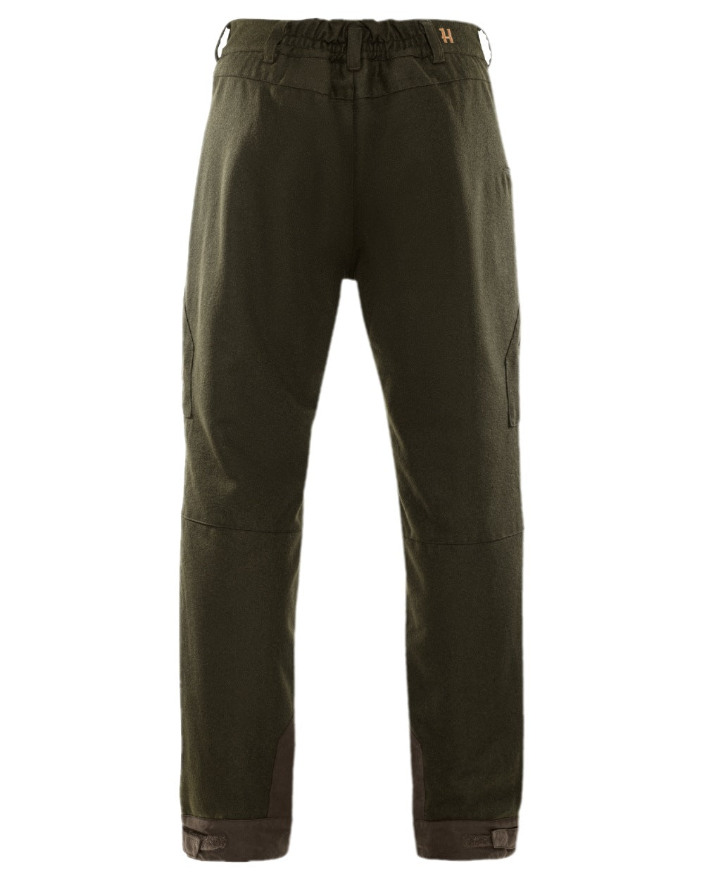 Willow Green Shadow Brown Coloured Harkila Metso Winter Trousers on white background 
