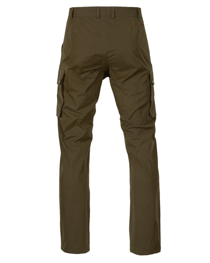 Willow Green coloured Harkila Metso Womens Hybrid Trousers on white background 