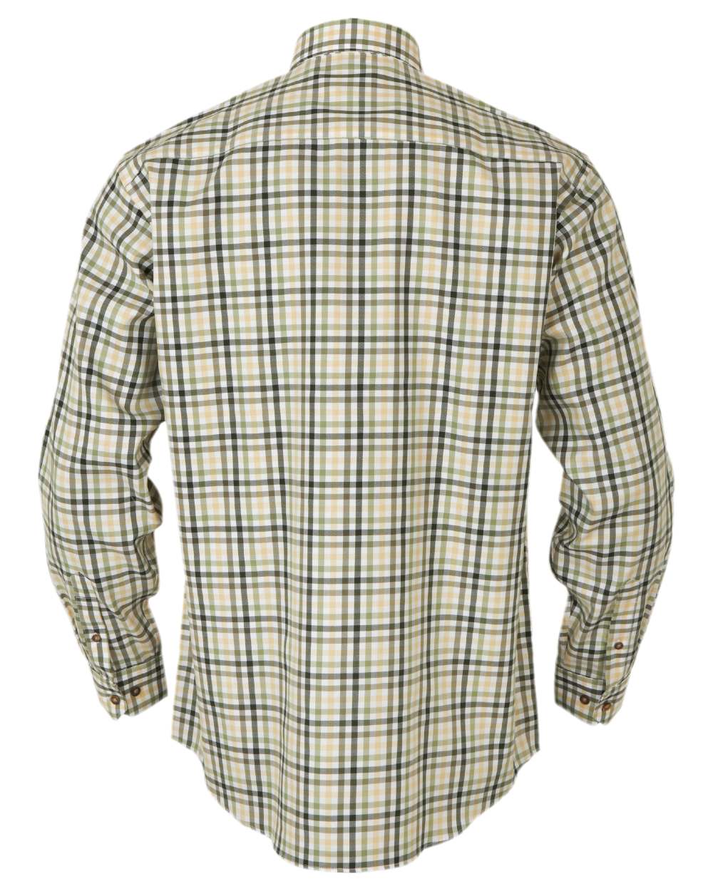 Beech Green Check Coloured Harkila Milford Shirt on white background 