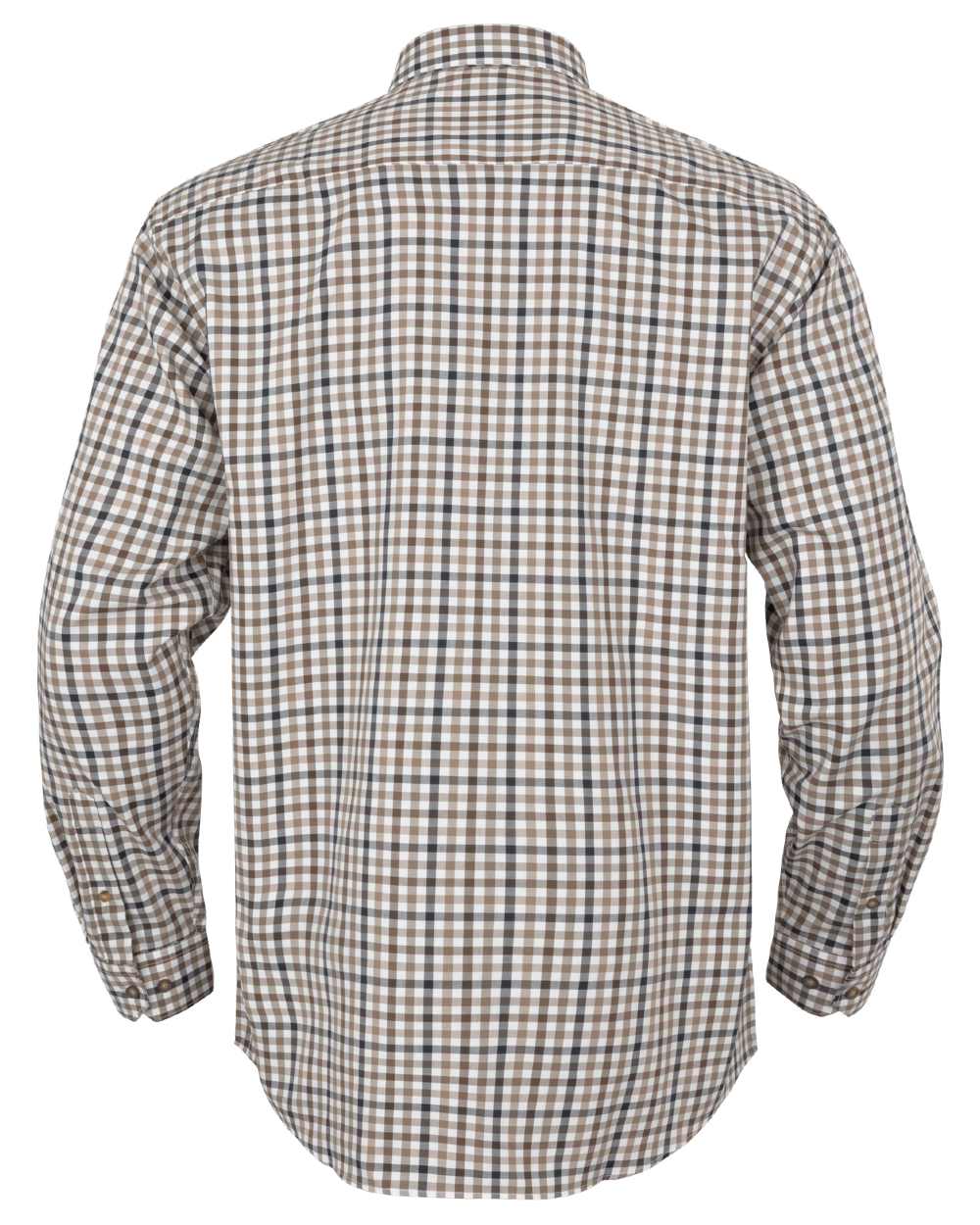Blue Beige Check Coloured Harkila Milford Shirt on white background 