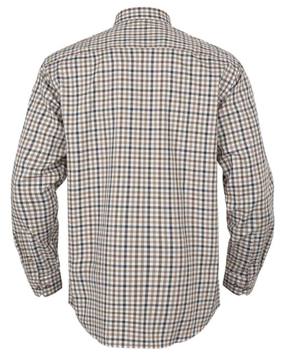 Blue Beige Check Coloured Harkila Milford Shirt on white background 