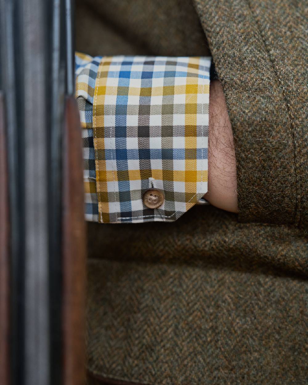 Grape Leaf Coloured Harkila Milford Shirt on outdoor background 