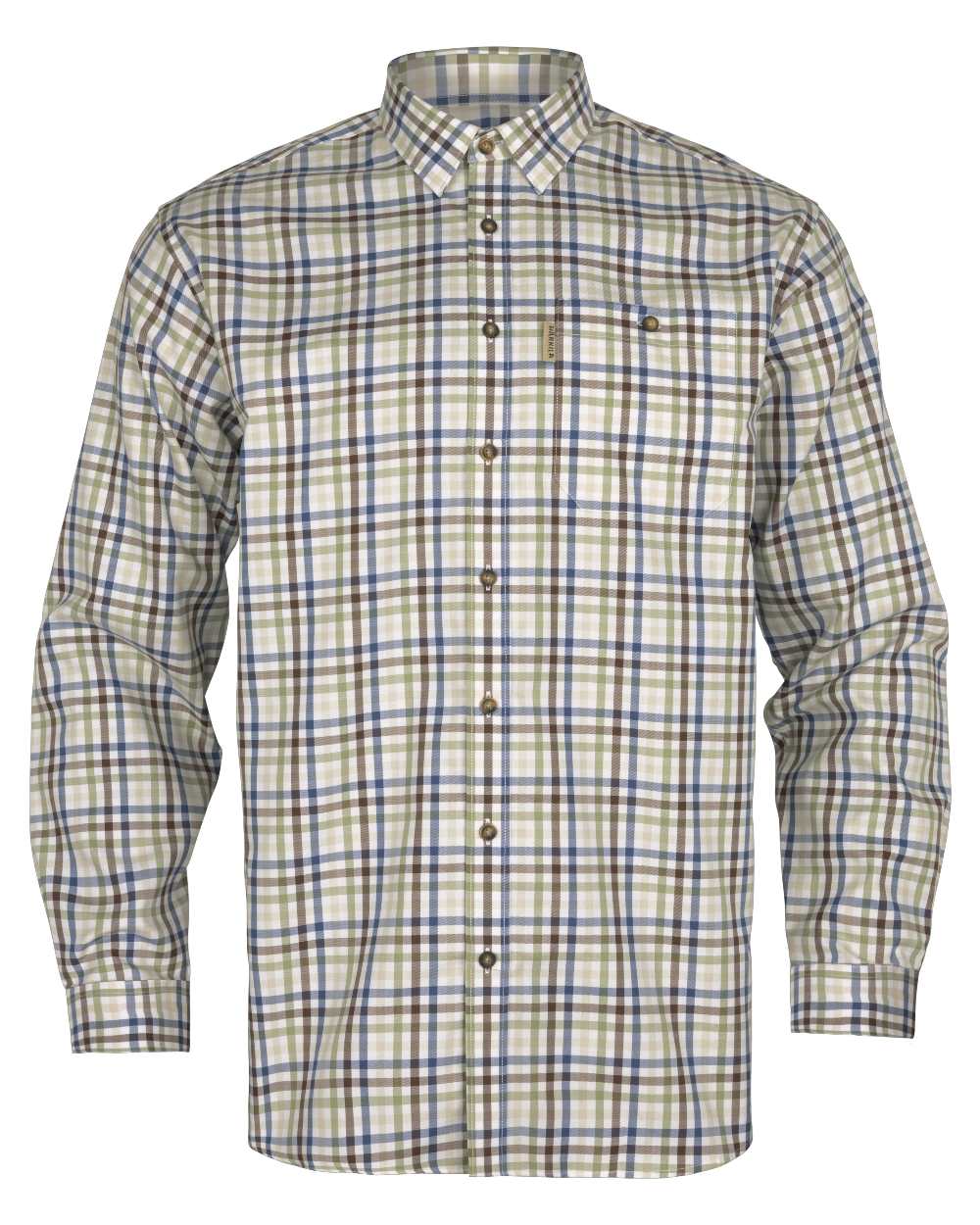 Sea Blue Coloured Harkila Milford Shirt on white background 