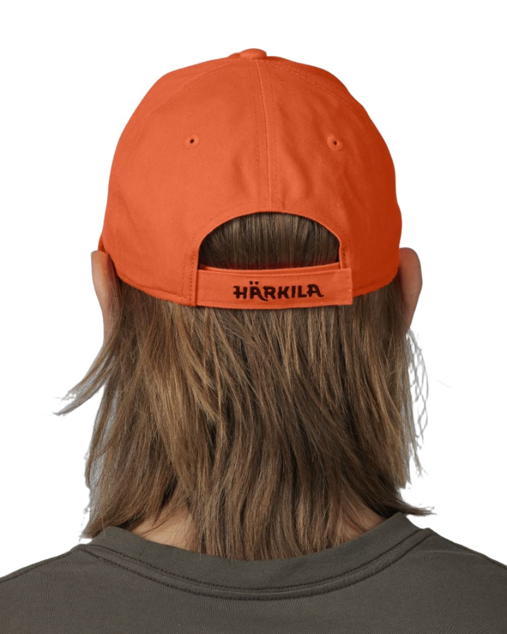 Hi VIs Orange colour Harkila Modi Cap on white background 