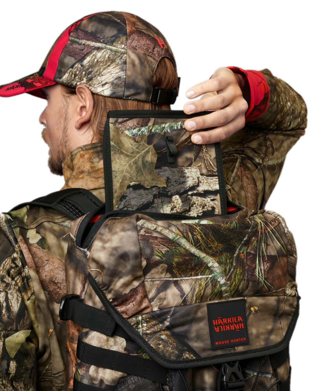 Mossy Oak Breakup Country Coloured Harkila Moose Hunter 2.0 Backpack on white background 