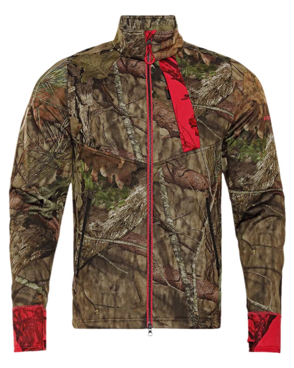 Mossy Oak Break-Up Country Coloured Harkila Moose Hunter 2.0 Fleece Jacket on white background 