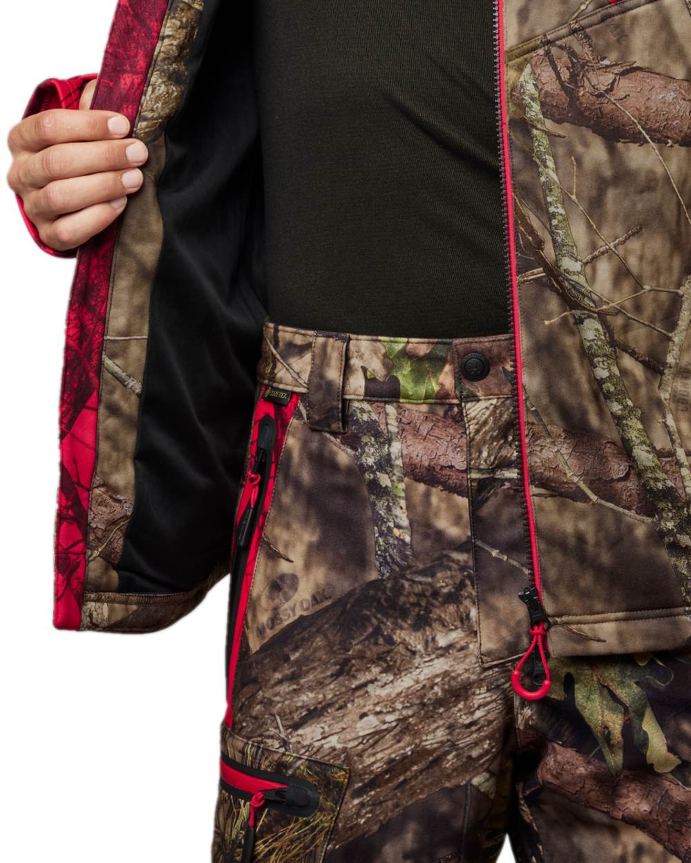 Mossy Oak Break-Up Country Coloured Harkila Moose Hunter 2.0 Fleece Jacket on white background 